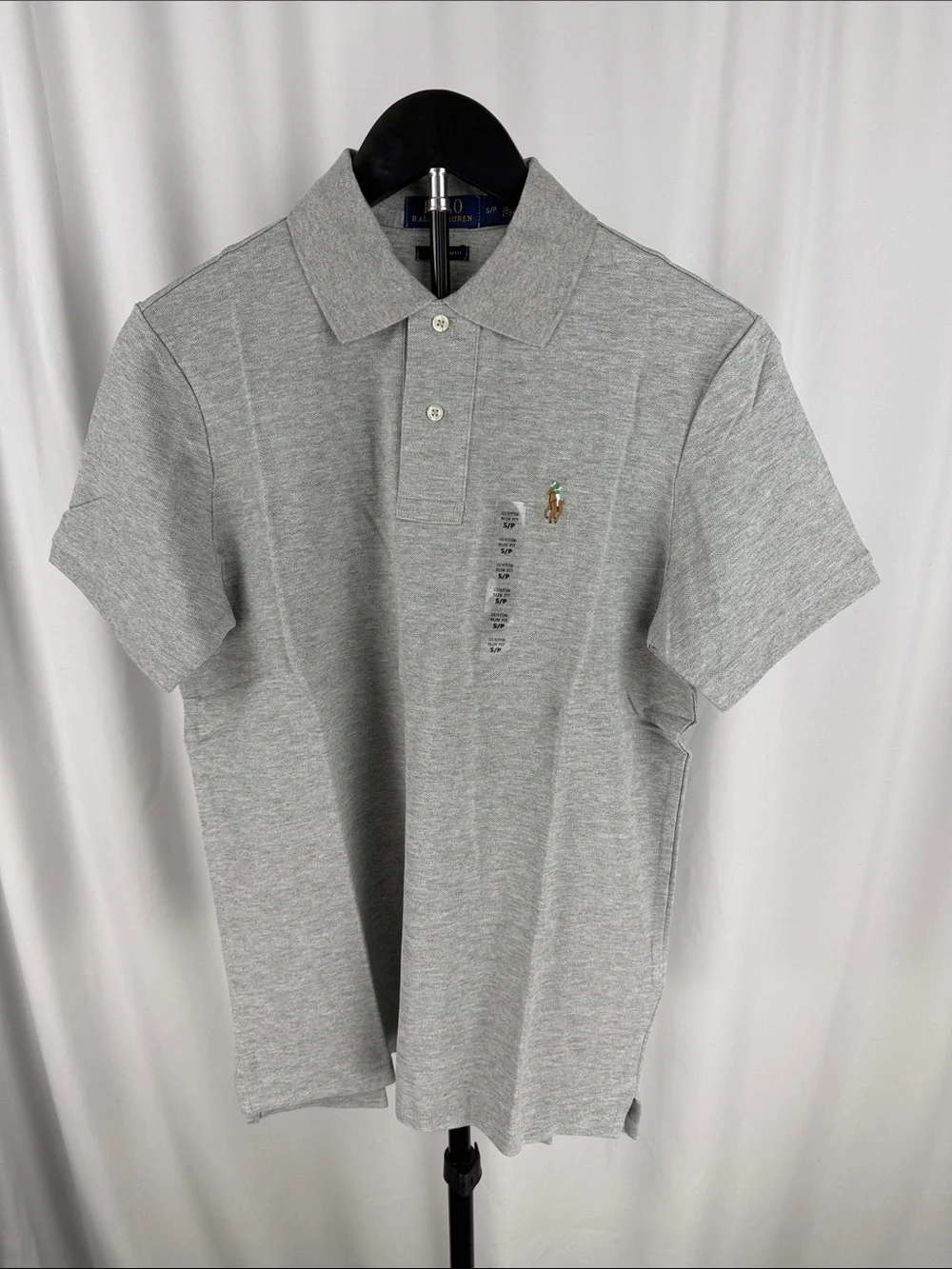 Polo Ralph Lauren Custom Slim Fit Gray Polo Shirt – Size Small – NWT